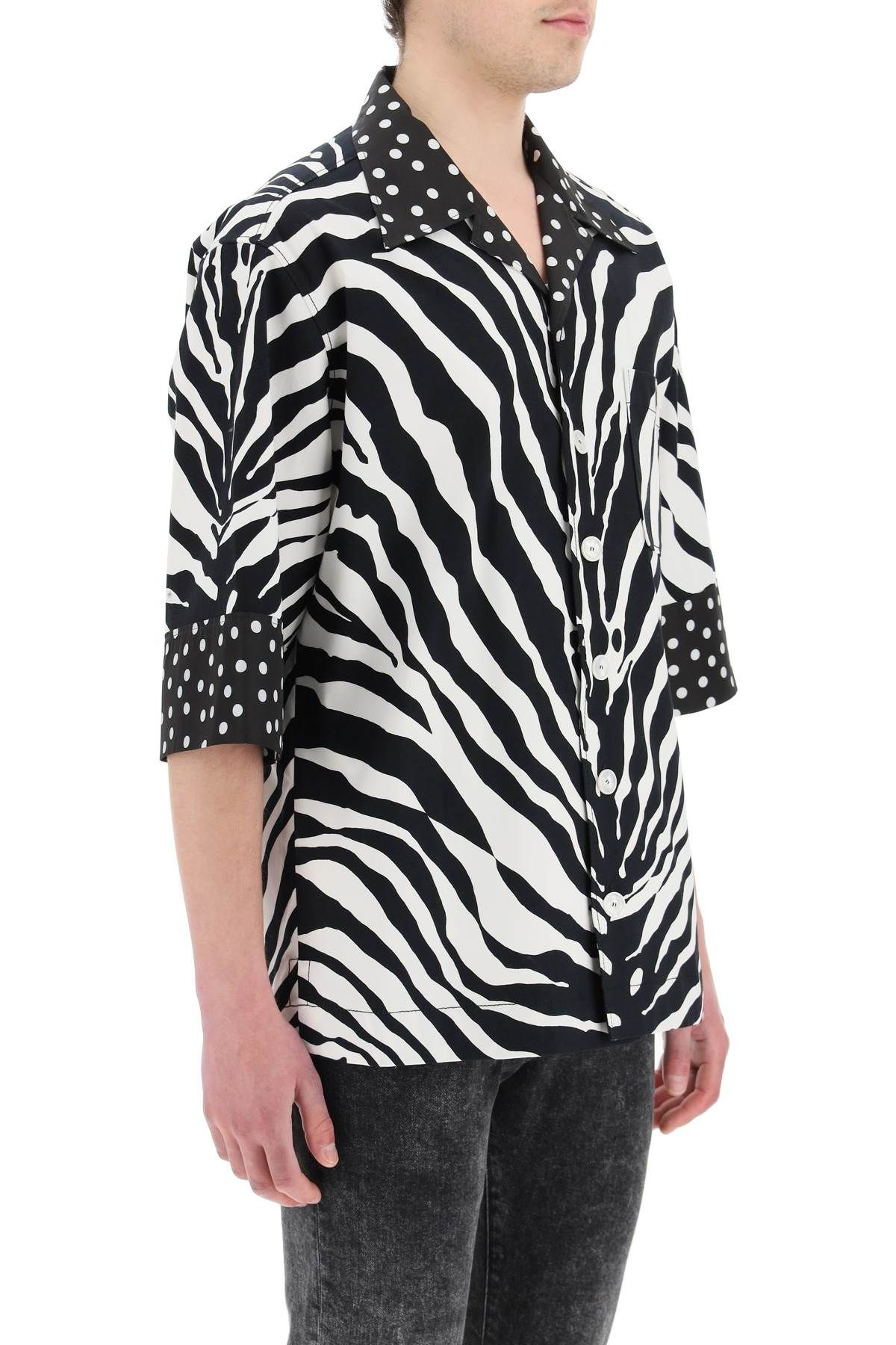 ZEBRA PRINT SHORT SLEEVE SHIRT - 3