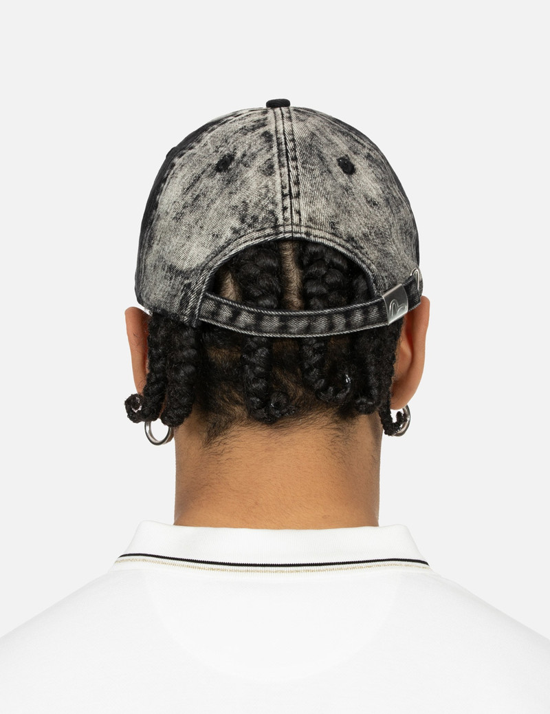 TIE-DYE WASHED EFFECT WITH RIBBON SEAGULL LOGO DENIM CAP 6