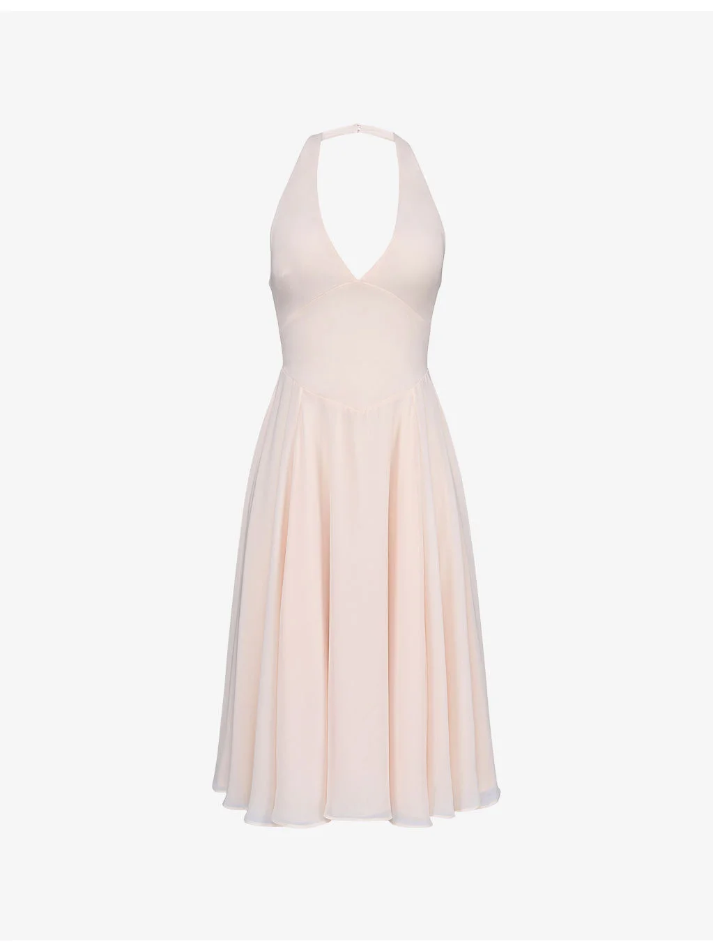 Solada Halter Georgette Woven Sundress - 1