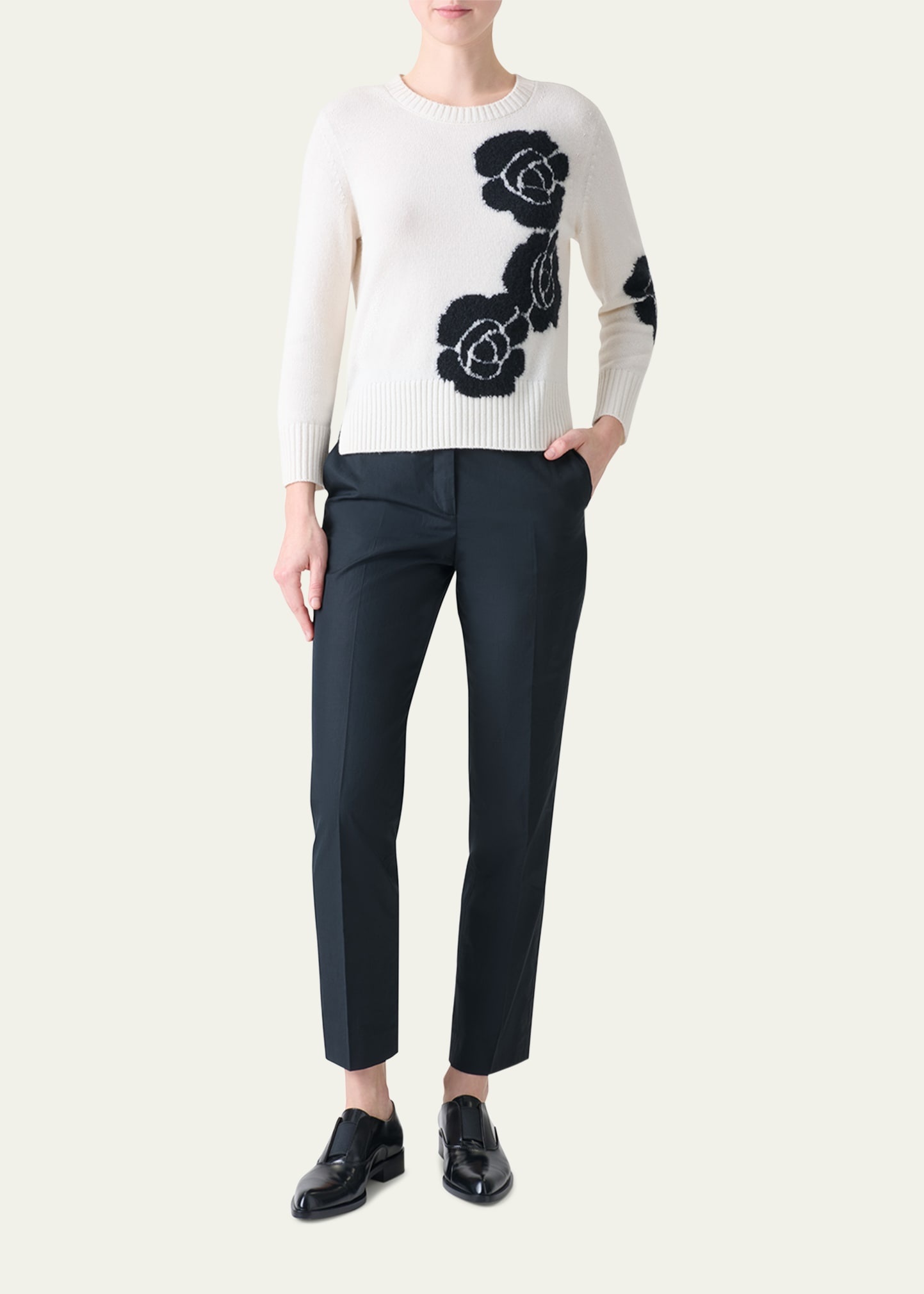 Flavin Cotton Poplin Tapered-Leg Ankle Pants - 2
