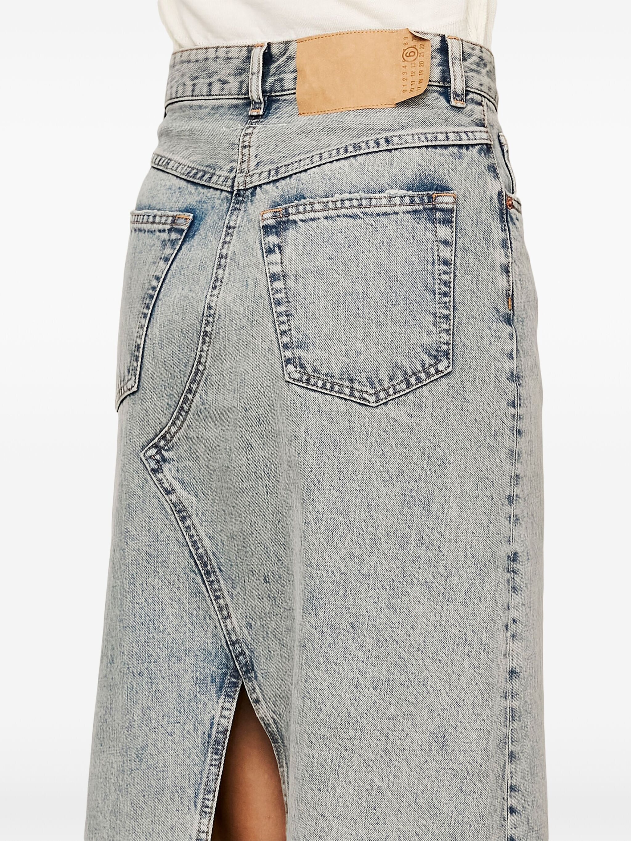 MM6 Maison Margiela slit denim maxi-skirt | eraldo | REVERSIBLE
