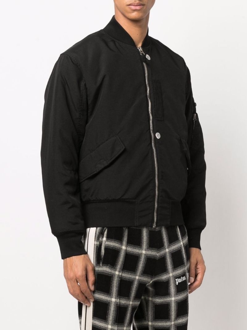 quilted-lining bomber jacket - 3