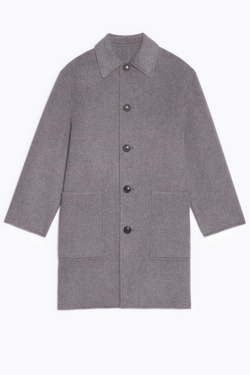 AMI Paris Double Face Coat With Patch Pockets outlook