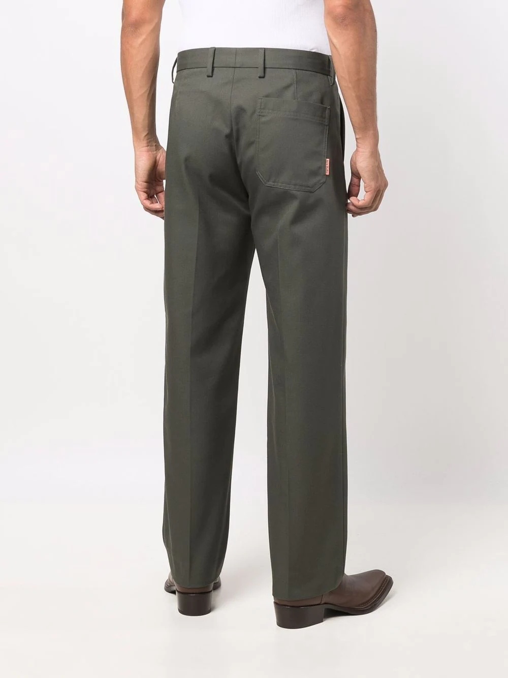 tailored-cut straight-leg trousers - 4