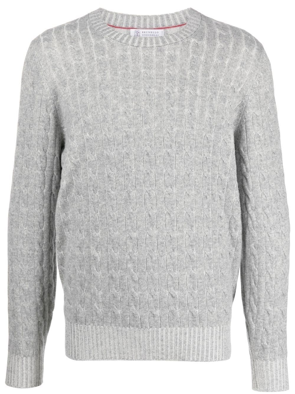 cable-knit cashmere jumper - 1