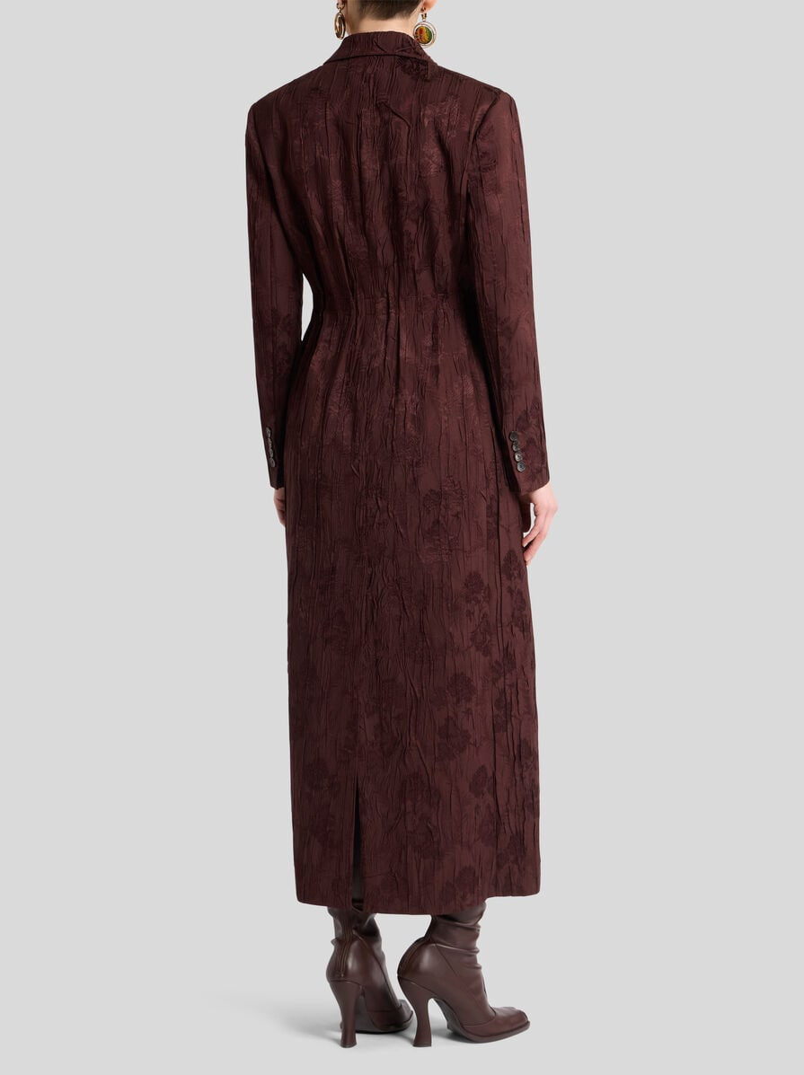 DOUBLE-BREASTED COAT WITH FLORAL EMBROIDERY - 4