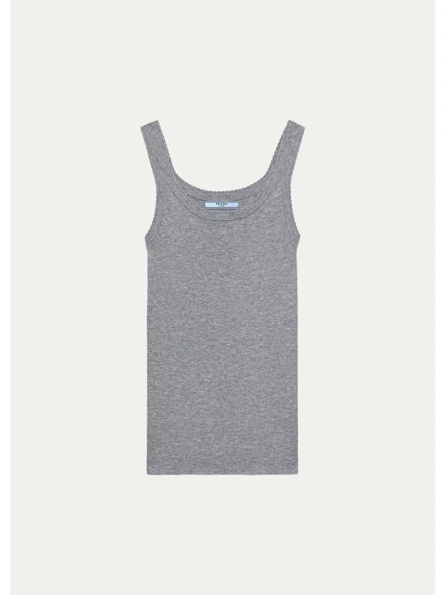 Ribbed Cashmere Tank - 1