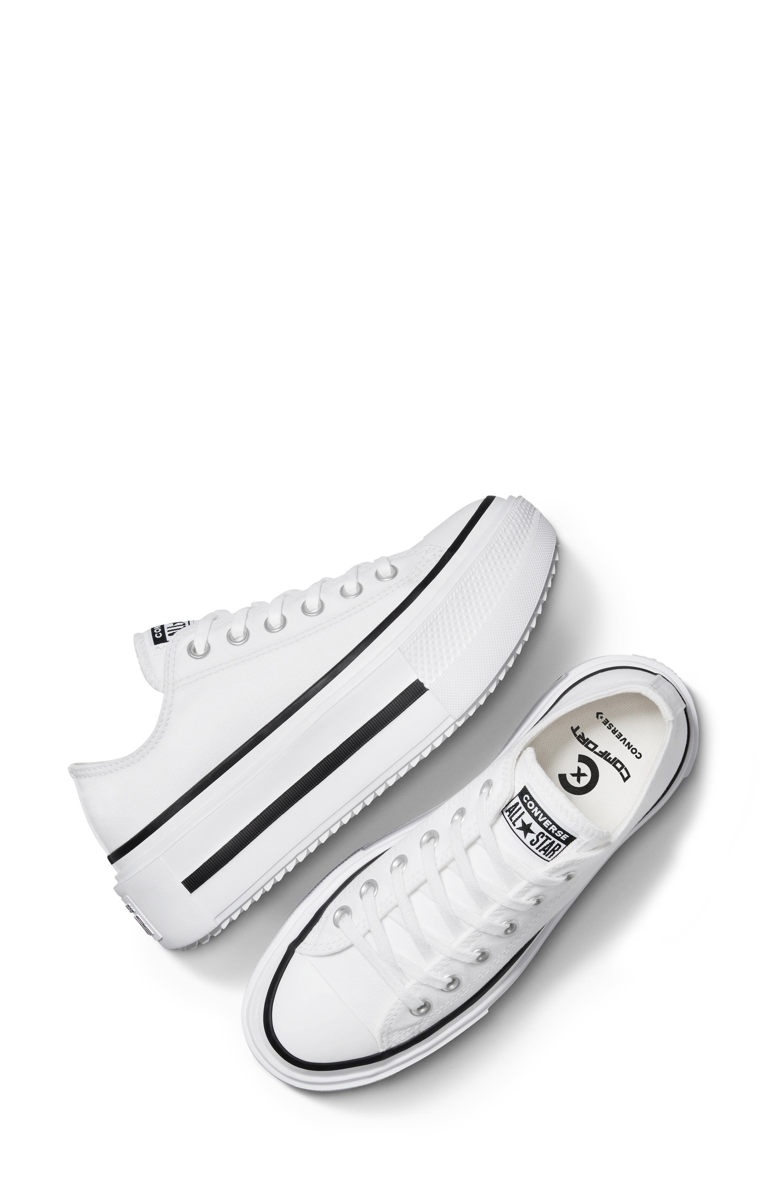Converse Gender Inclusive Chuck Taylor All Star Lift Double Stack Low Top Platform Sneaker in White/ - 5