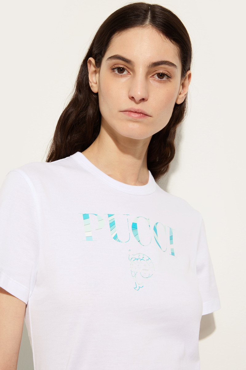 COTTON T-SHIRT WITH PUCCI LOGO 5