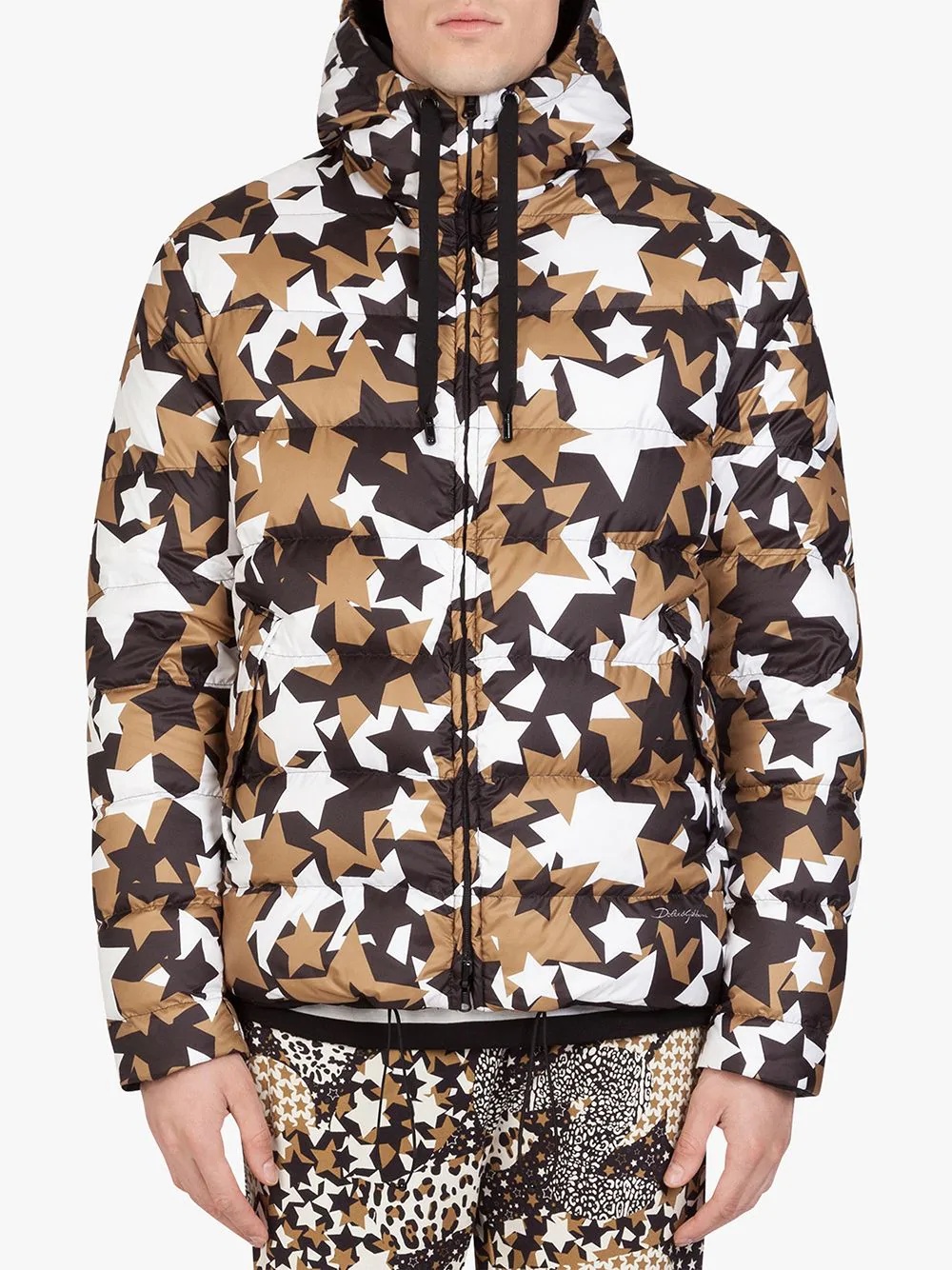 star print padded jacket - 3