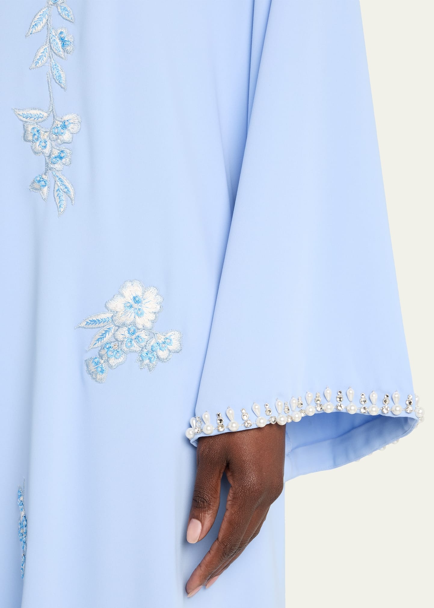 Embroidered Maxi Caftan Dress - 5