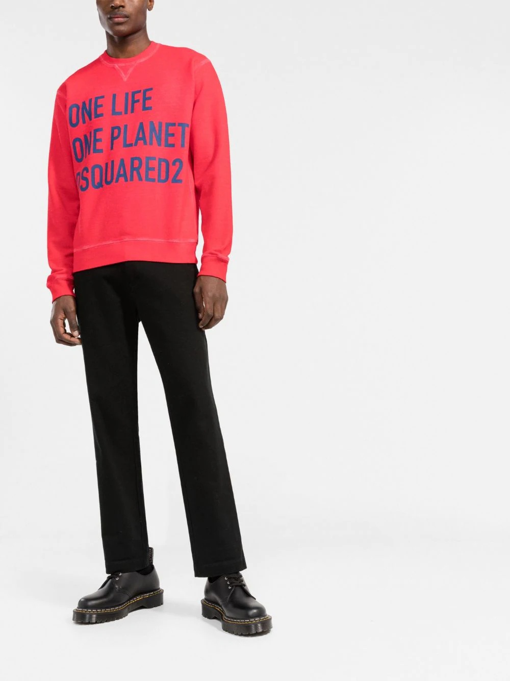 slogan-print sweatshirt - 2