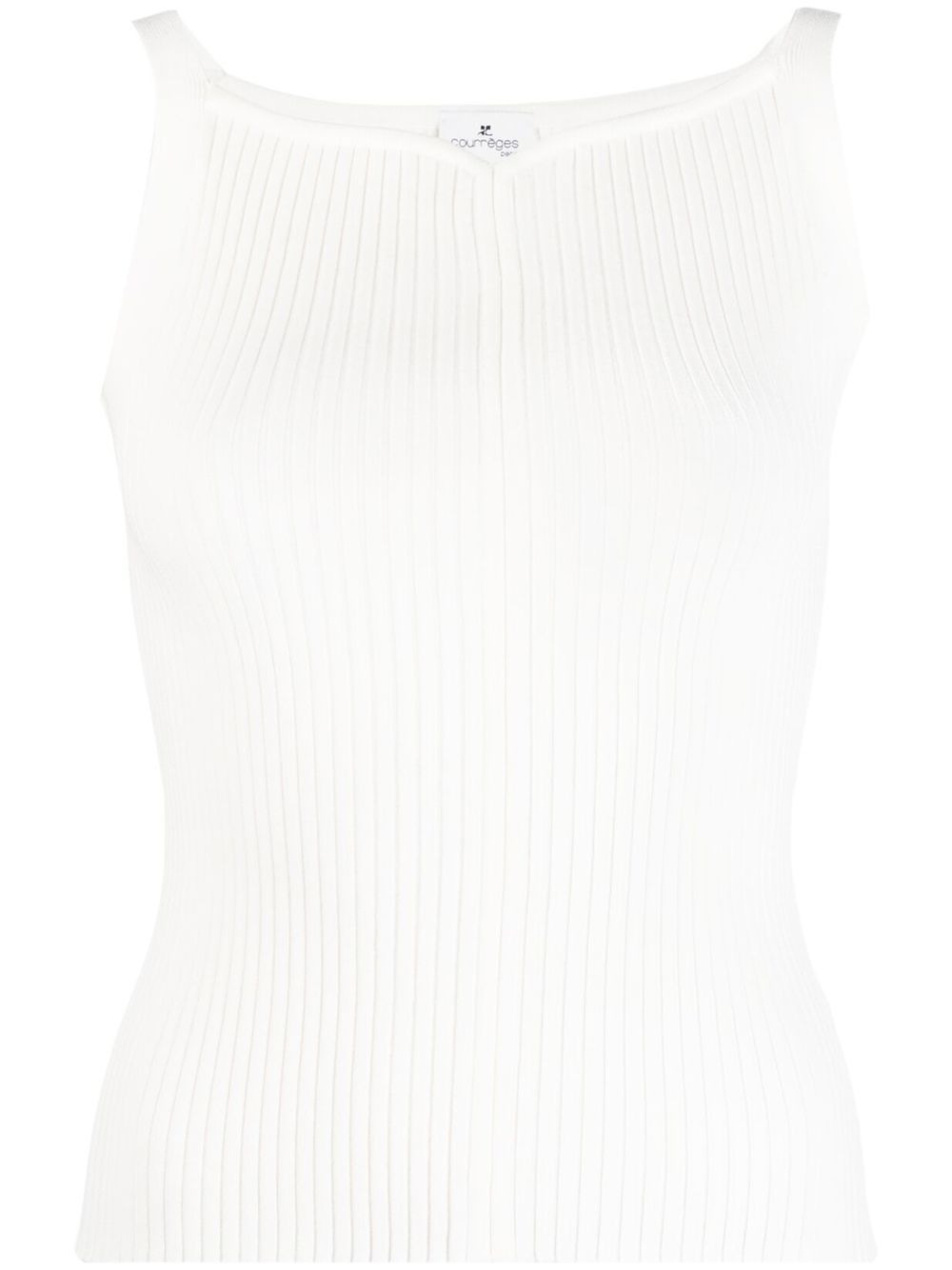 ribbed-knit vest top - 1