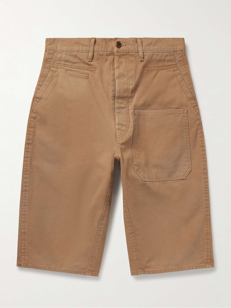 Wide-Leg Cotton-Canvas Shorts - 1