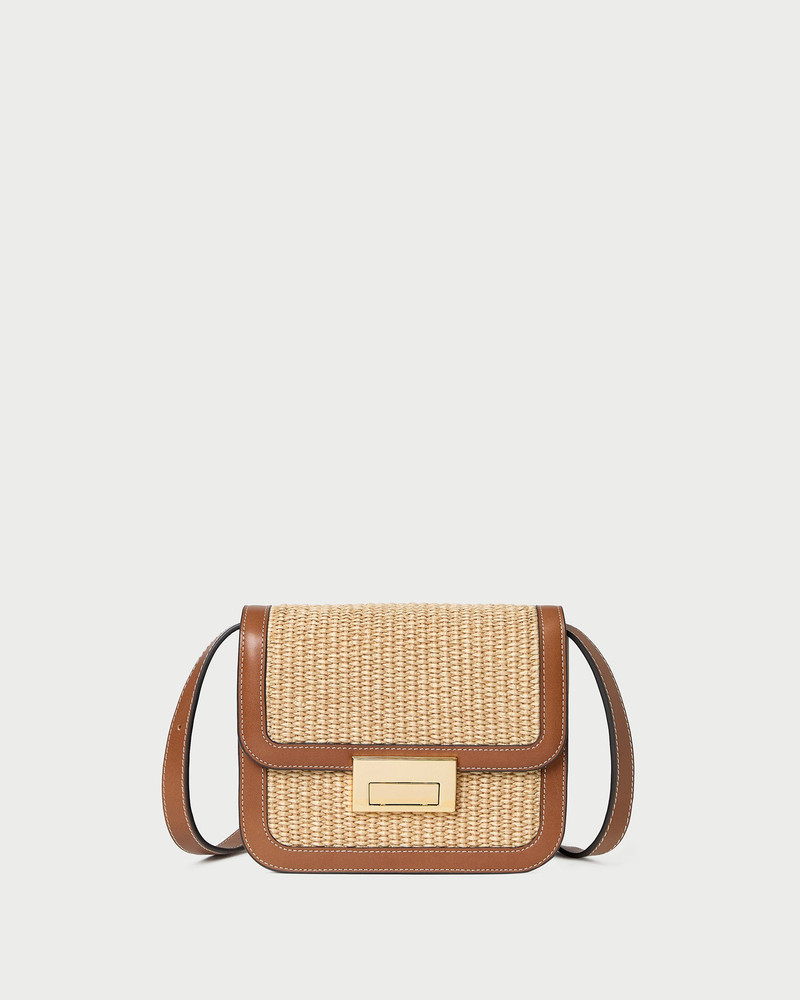 Desi Natural/Cacao Straw Crossbody 1