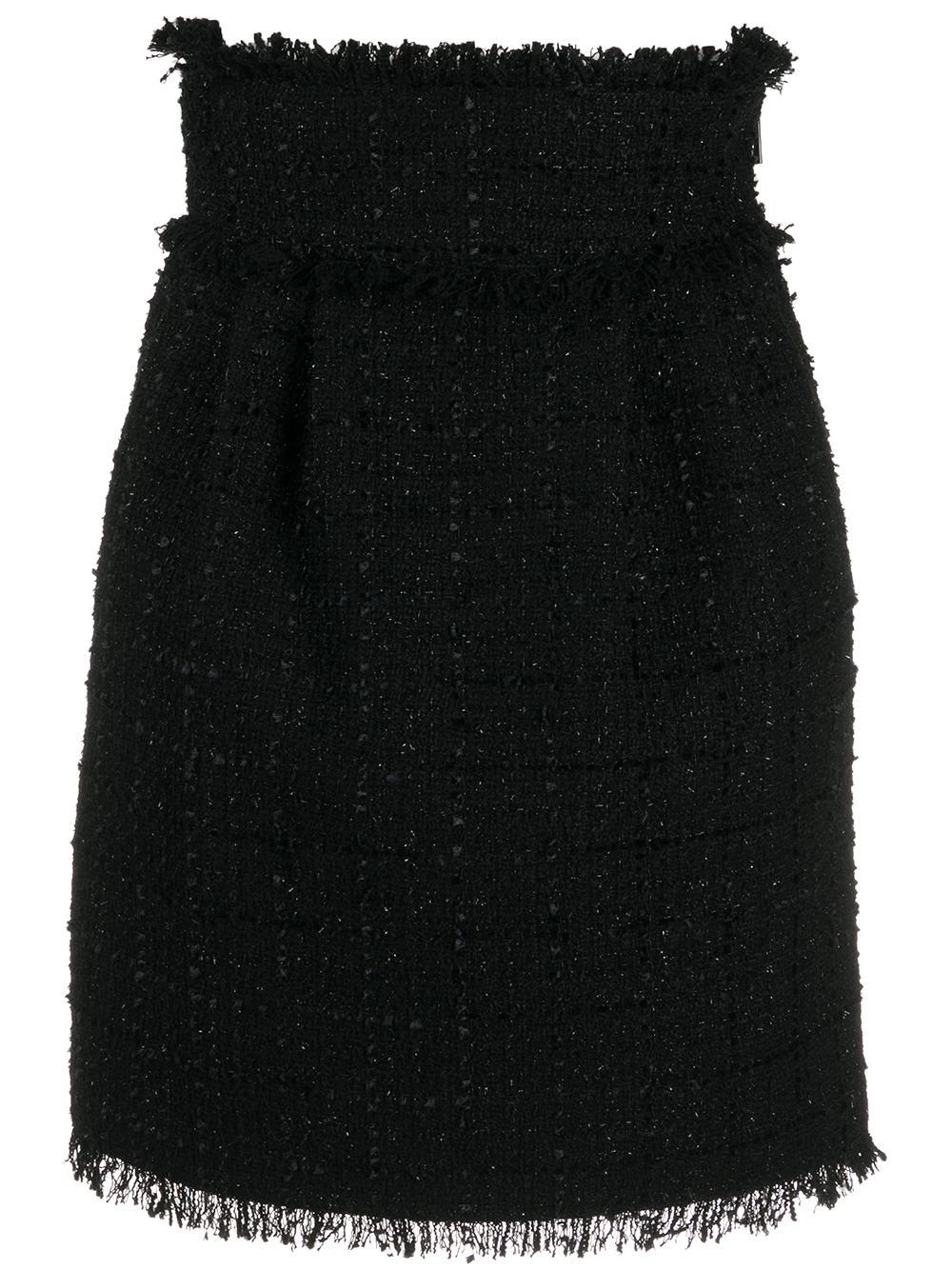 high waisted fringed skirt - 1