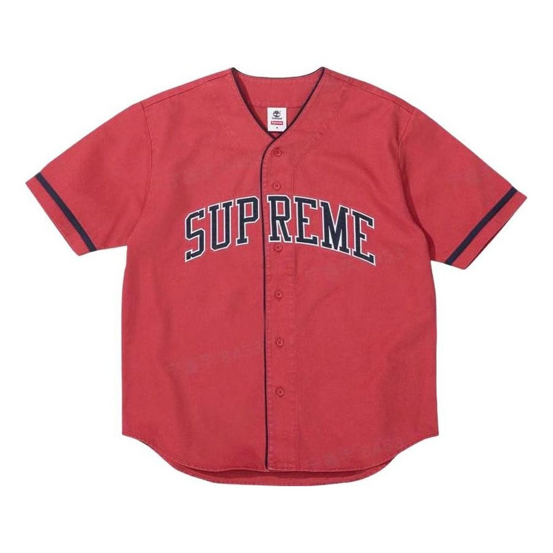 Supreme x Timberland Baseball Jersey 'Red Black' SUP-SS23-162 - 1