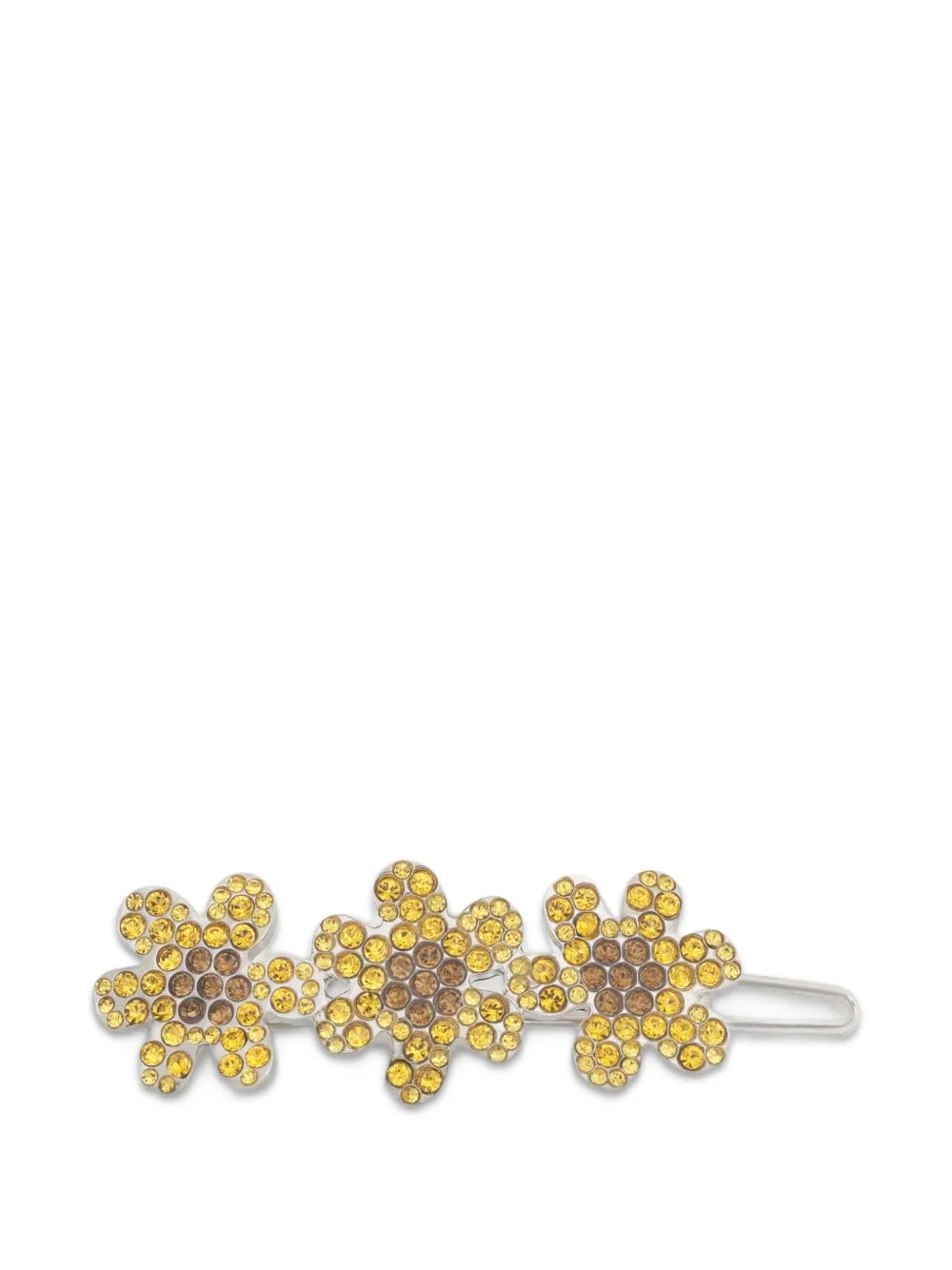 rhinestone-embellished daisy hair slide - 1