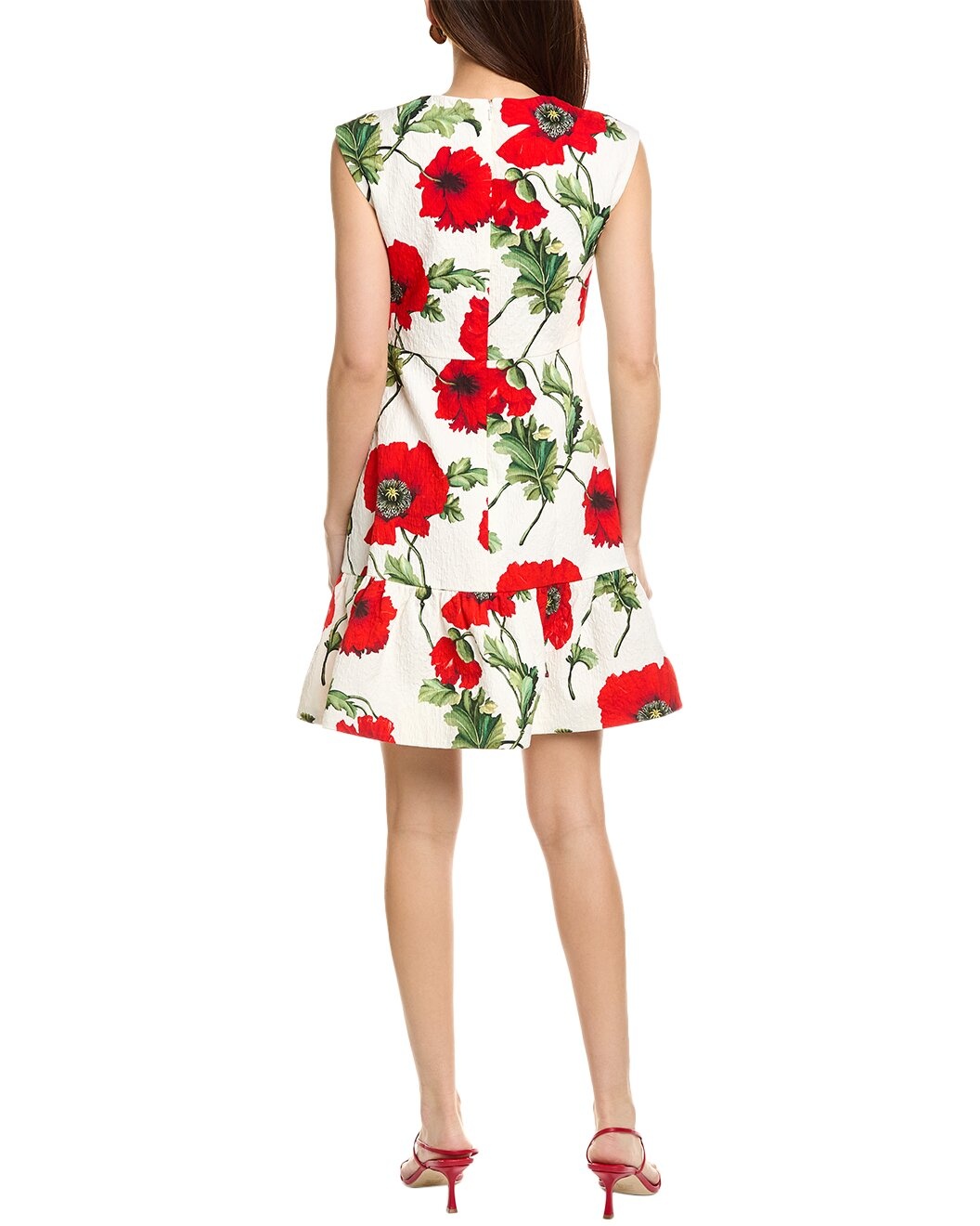 Oscar de la Renta Jacquard Silk-Lined A-Line Dress - 2