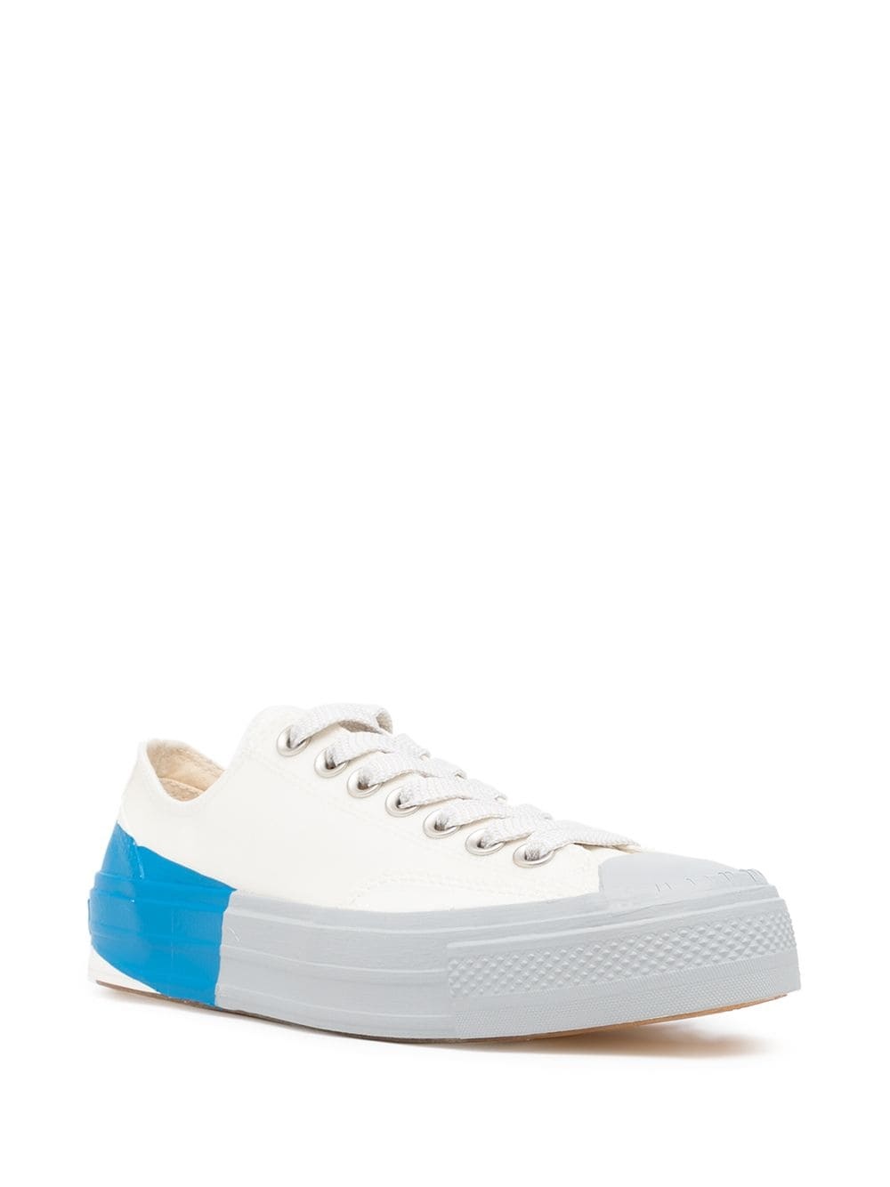 colour-block lace-up trainers - 2