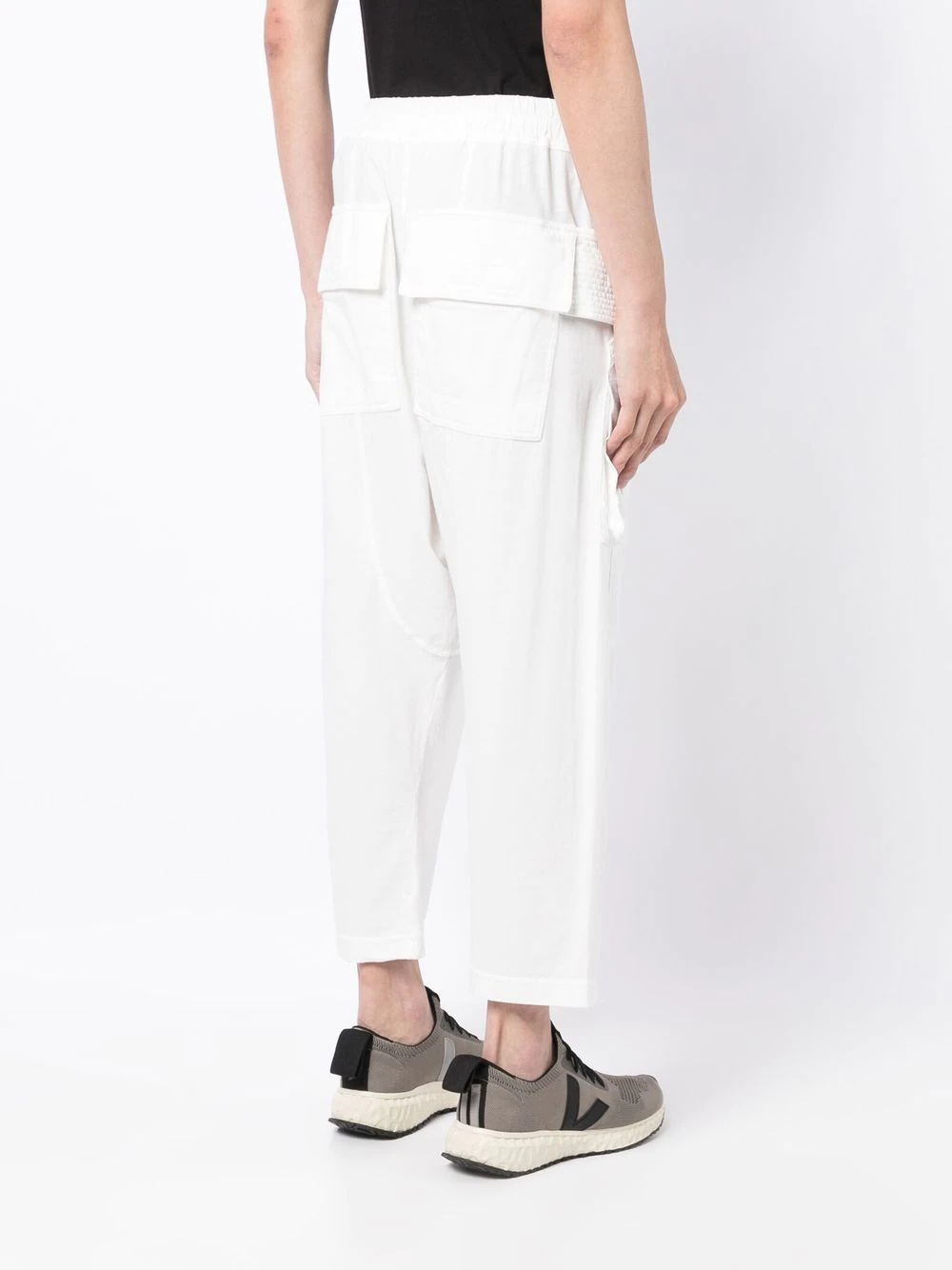 cropped drawstring track pants - 4