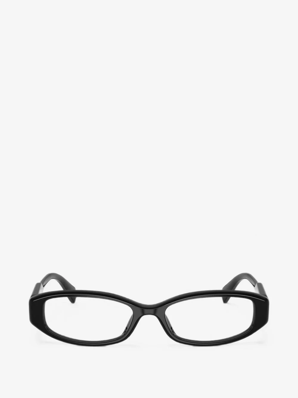 logo-plaque oval-frame glasses - 1