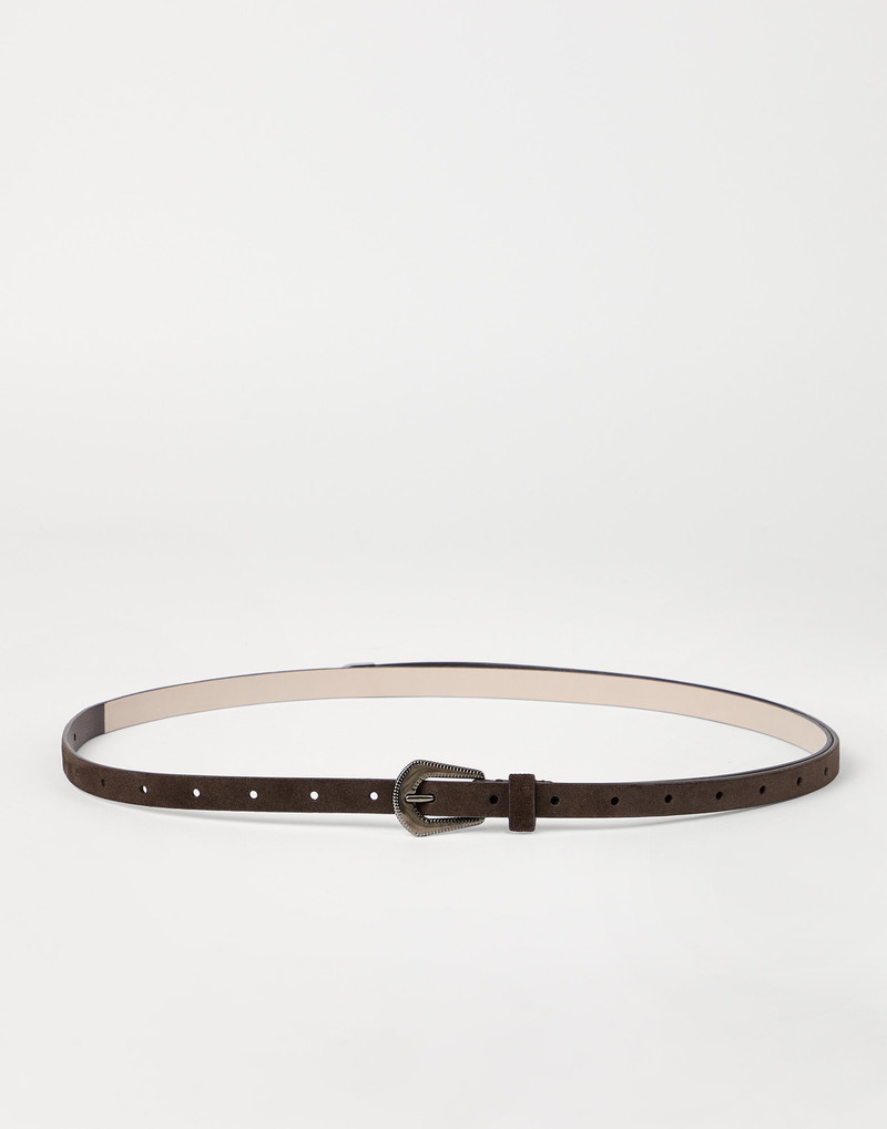 Suede slim western belt 1