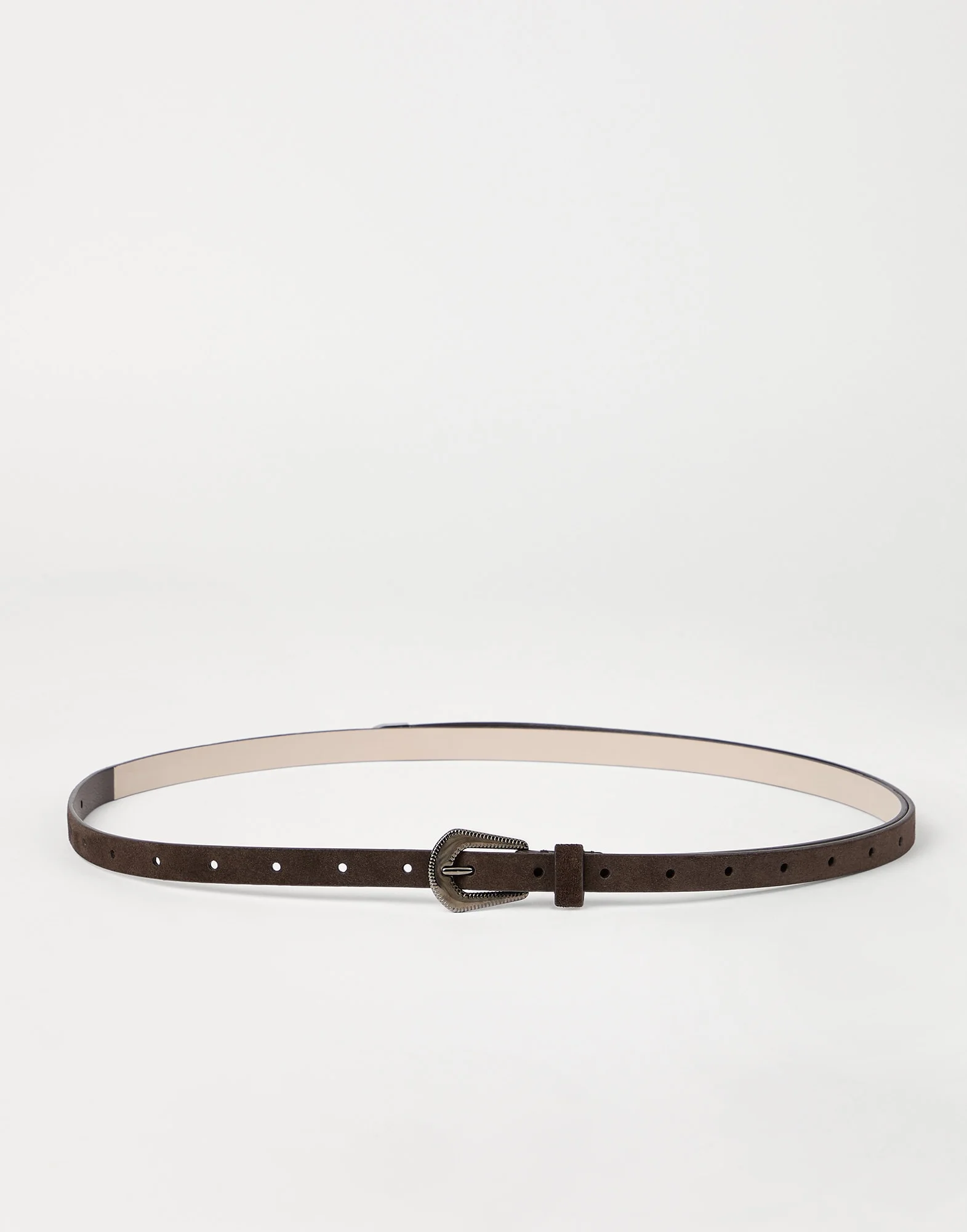 Suede slim western belt - 1