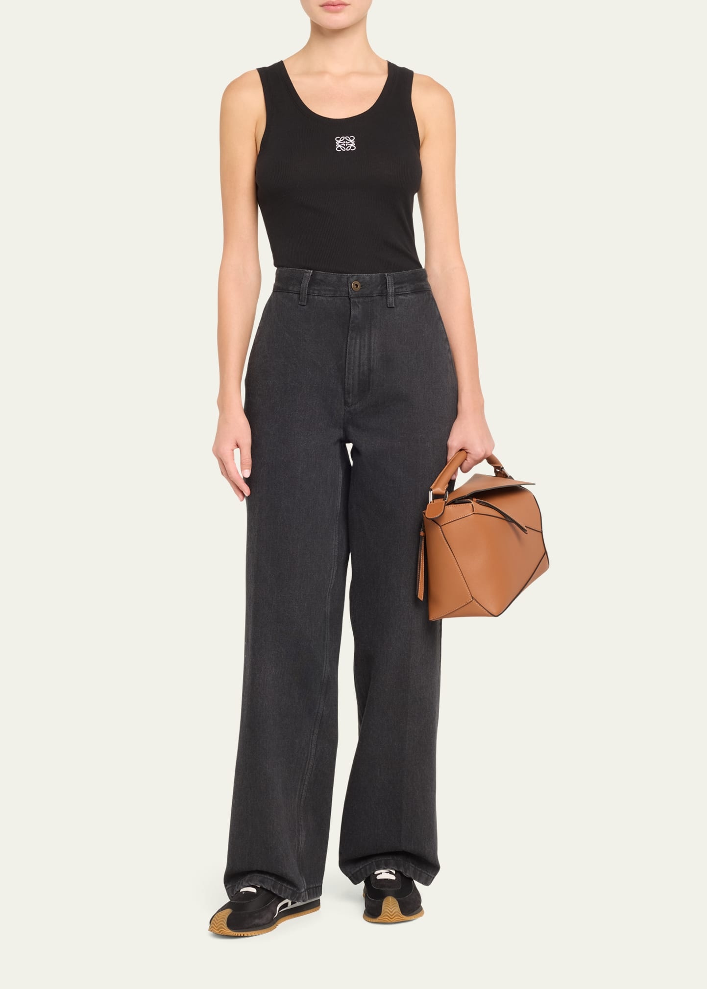 Puzzle Edge Leather Shoulder Bag - 6