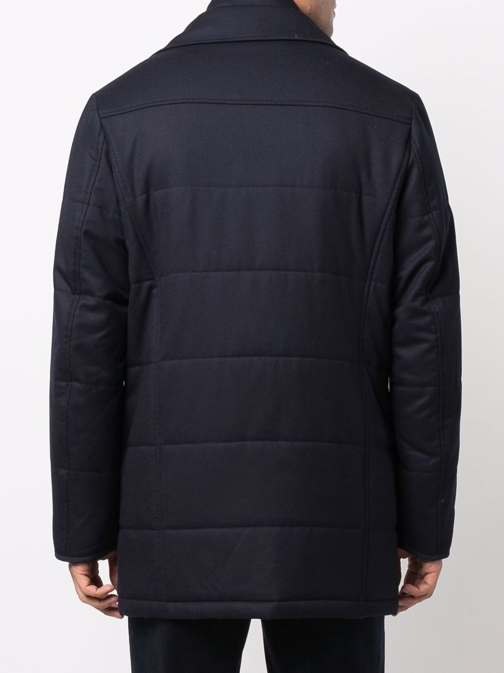 quilted single-breasted coat - 4