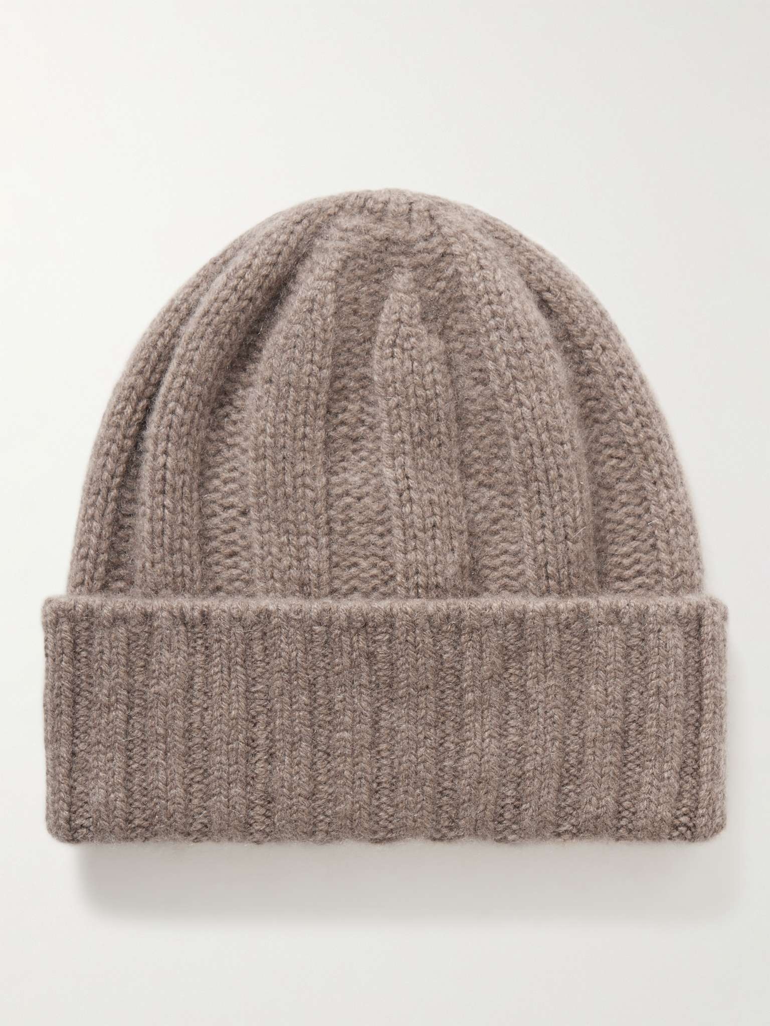 Ribbed Cashmere Beanie - 1