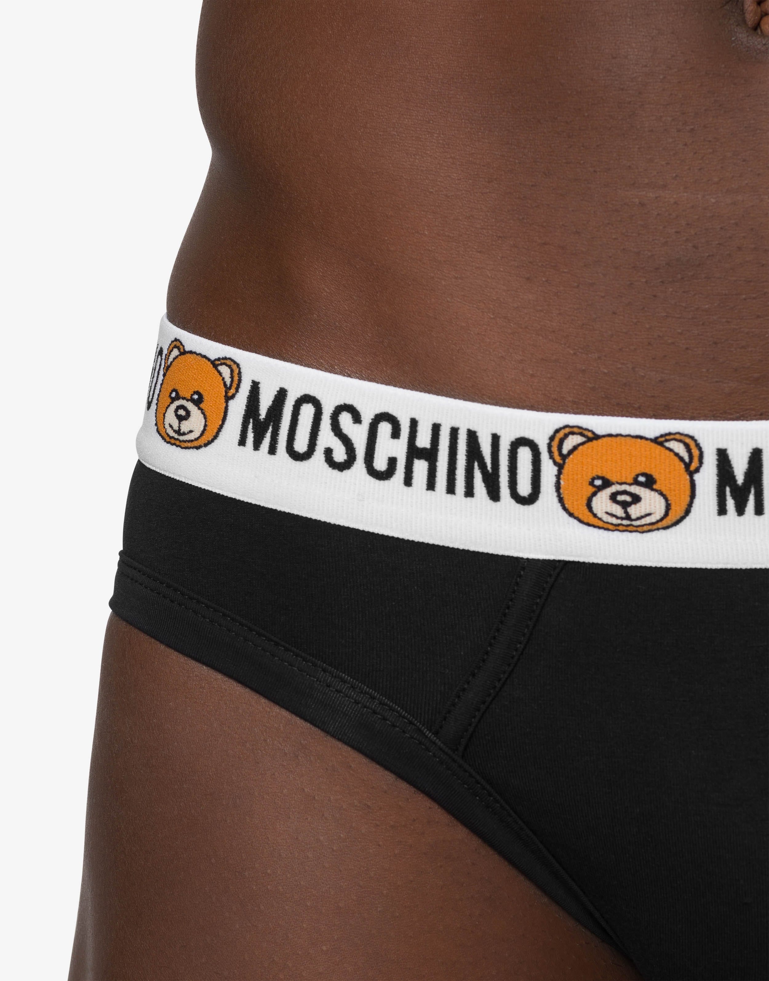 COTTON JERSEY BRIEFS WITH MOSCHINO TEDDY BEAR - 4