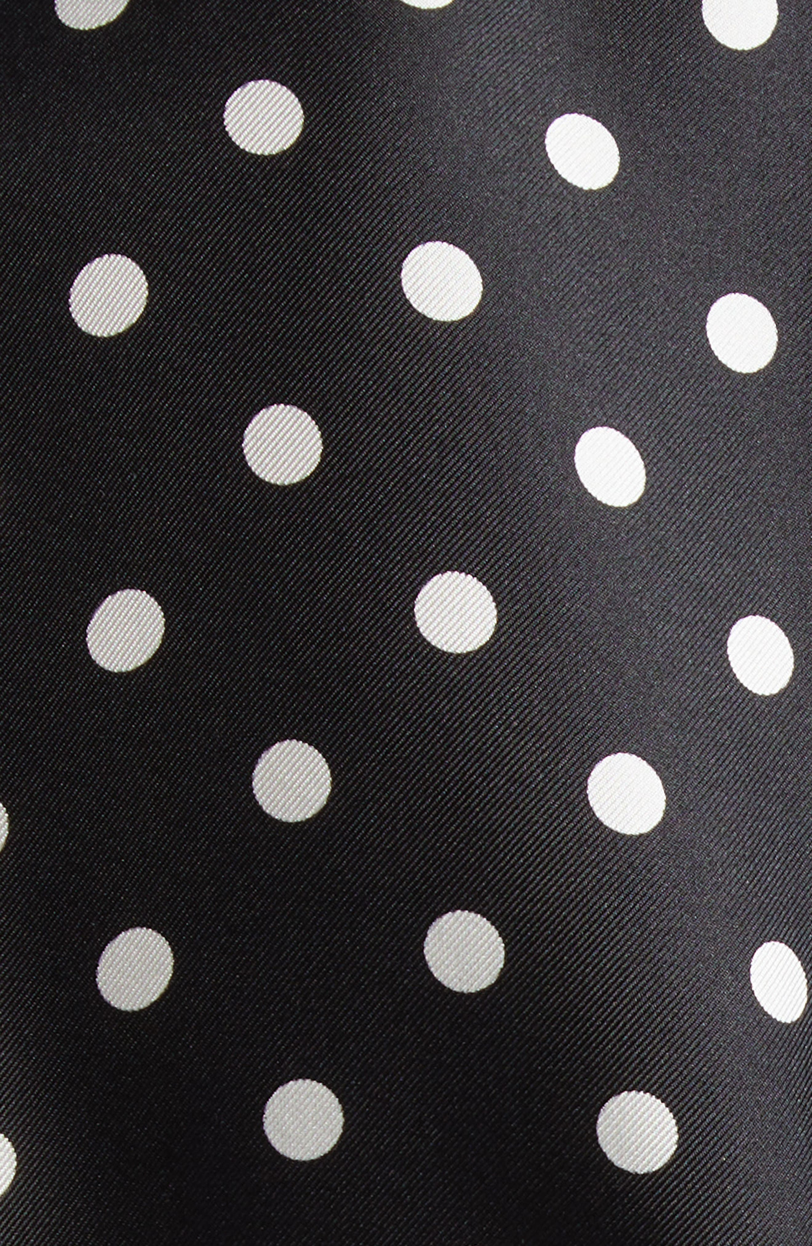Dolce&Gabbana Polka Dot Belted Silk Pajama Shirt in Nero at Nordstrom - 7