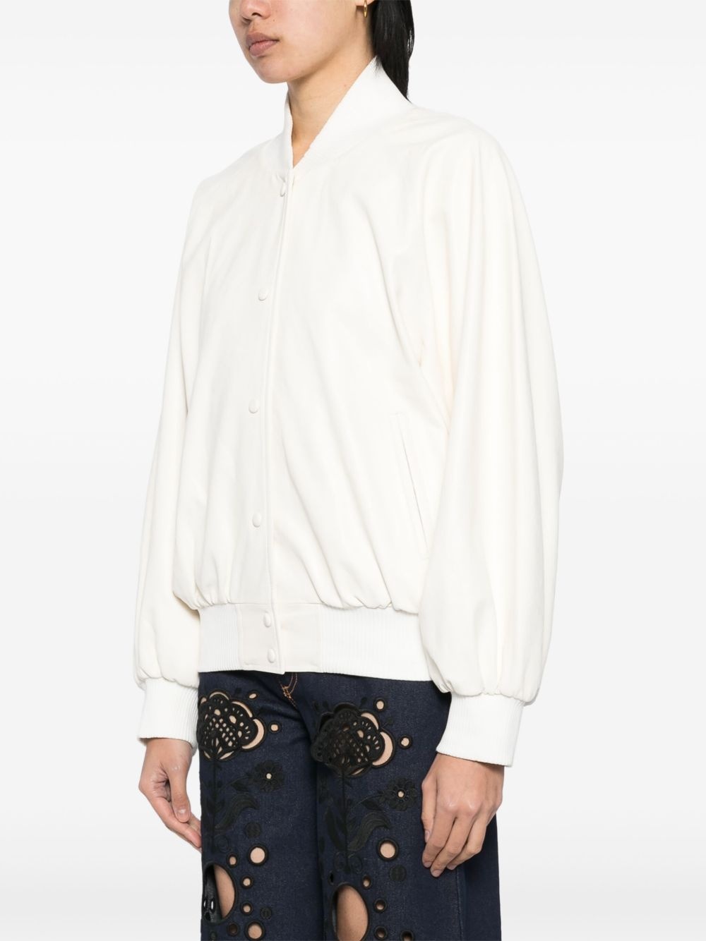 Downtown leather bomber jacket - 3