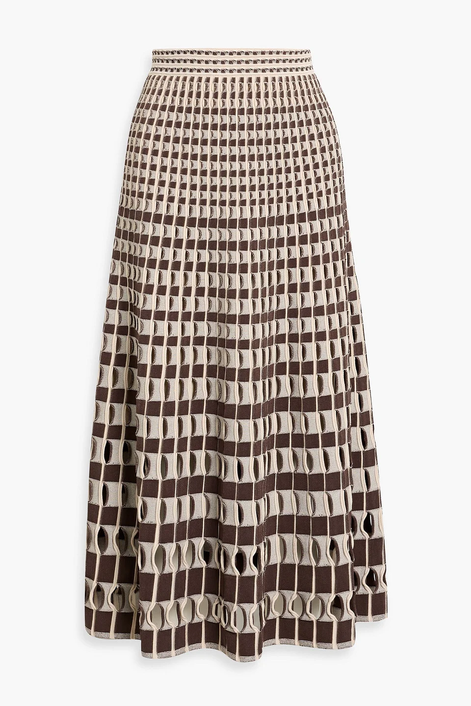 Larken laser-cut stretch-knit maxi skirt - 1