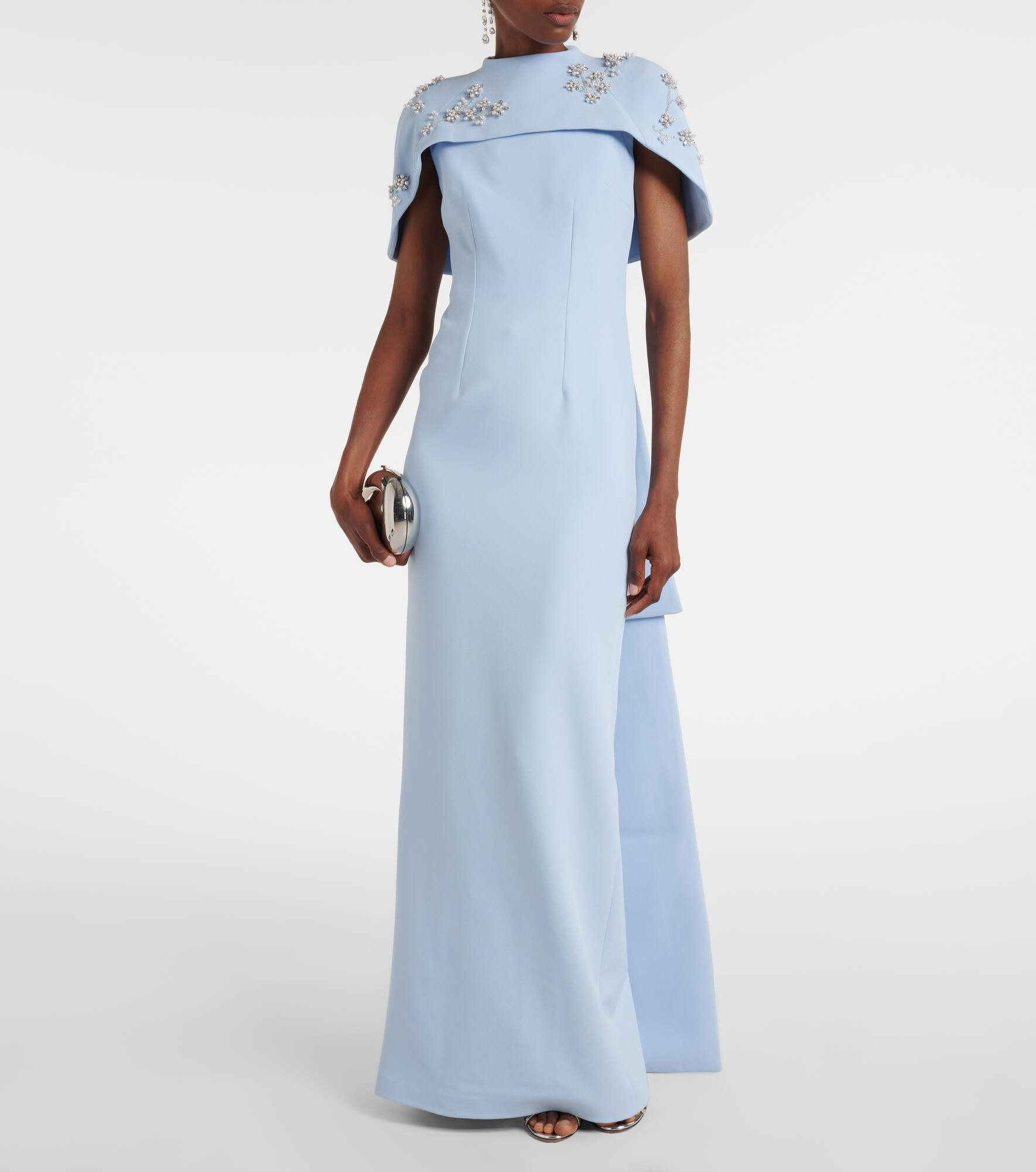Embellished caped gown - 2