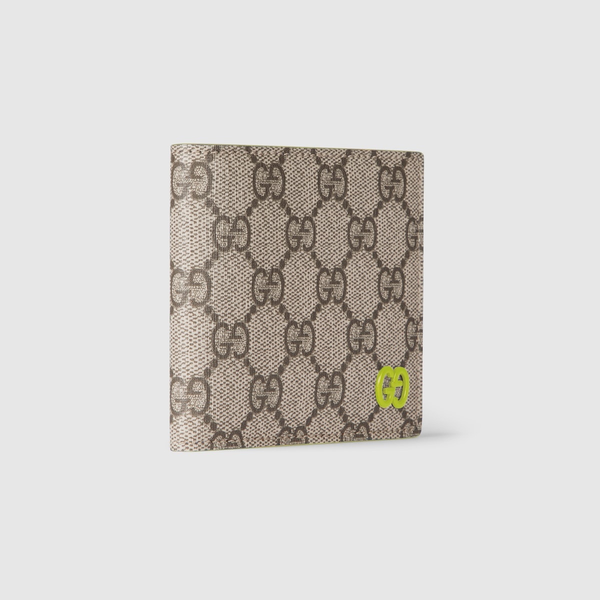 Acid green interior GG bi-fold wallet - 3