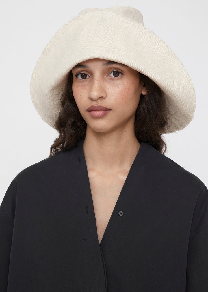 Raw trim hemp hat off-white - 2