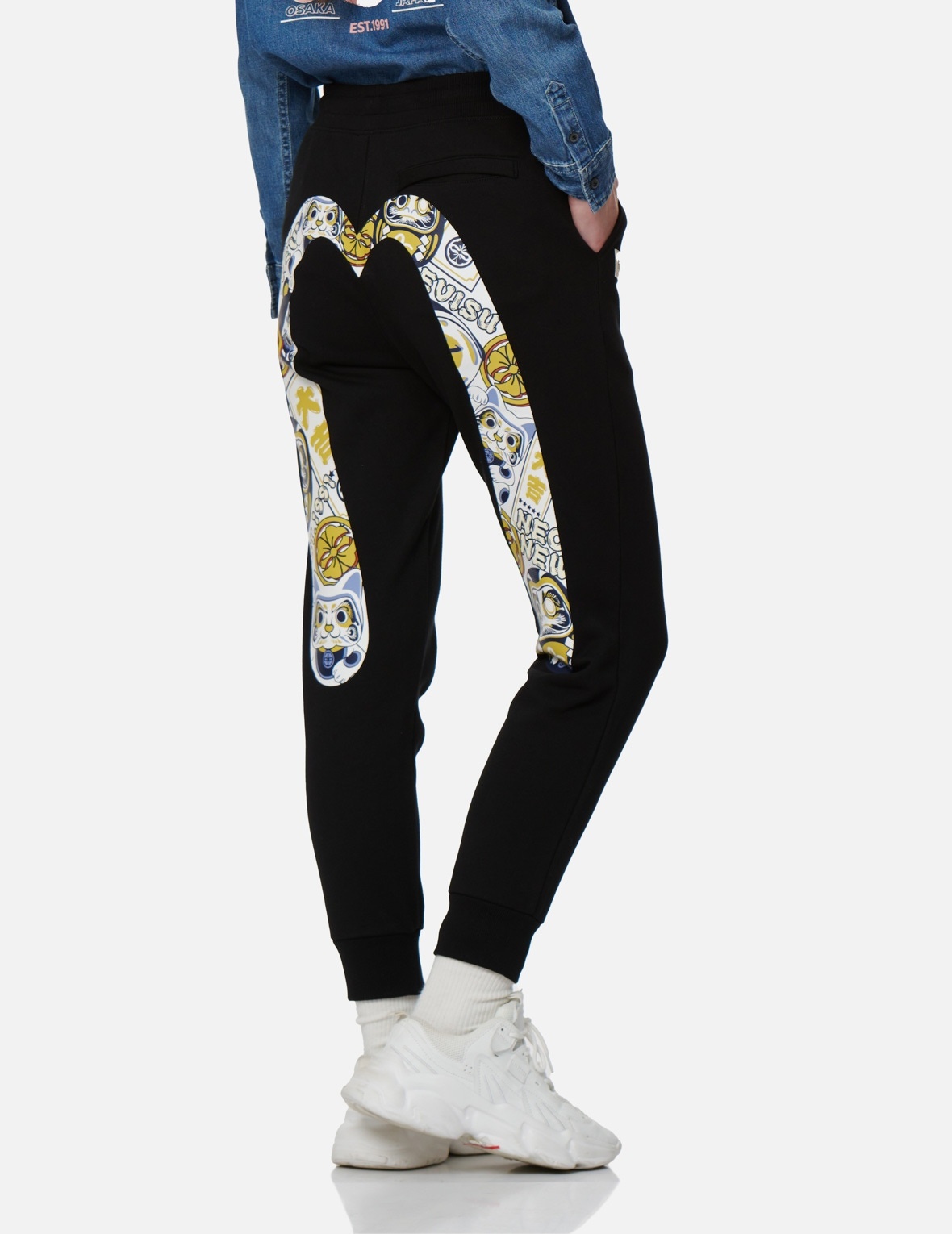 EVISU SQUAD DAICOCK PRINT SWEATPANTS - 7