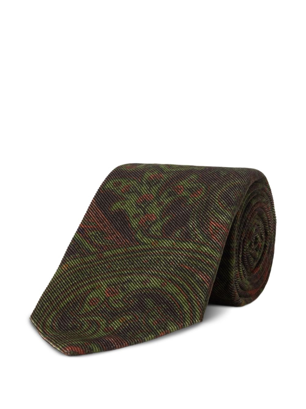 paisley-pattern corduroy-texture tie - 2