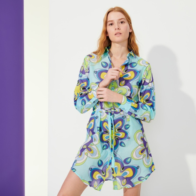 Women Cotton Shirt Dress Kaleidoscope 3