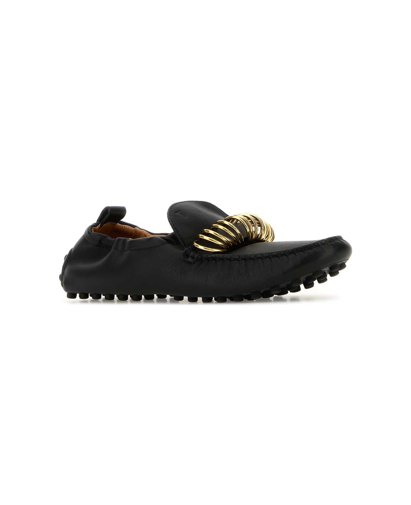Black Leather Loafers - 2