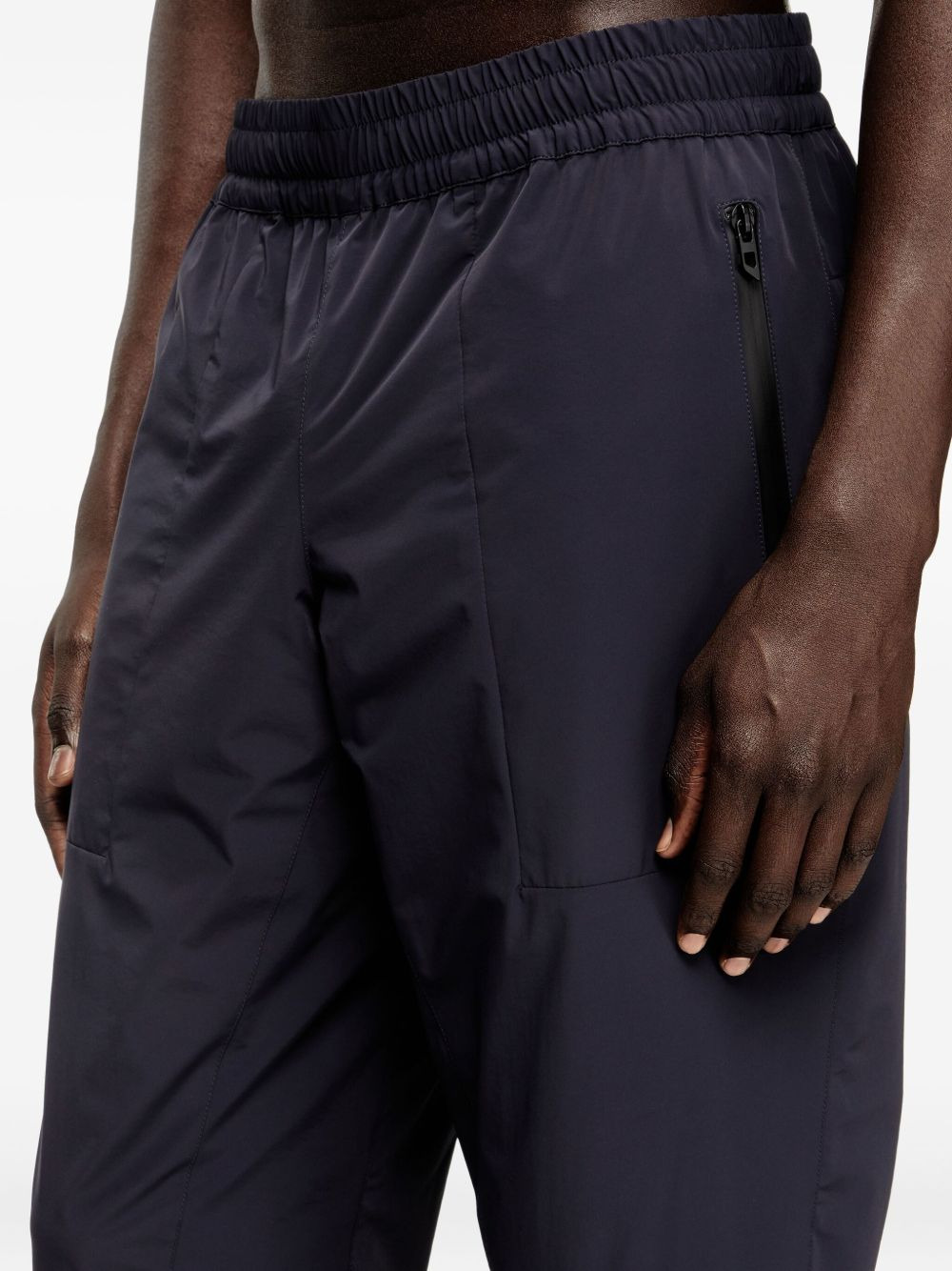zip-pocket elastic-waist trousers - 4