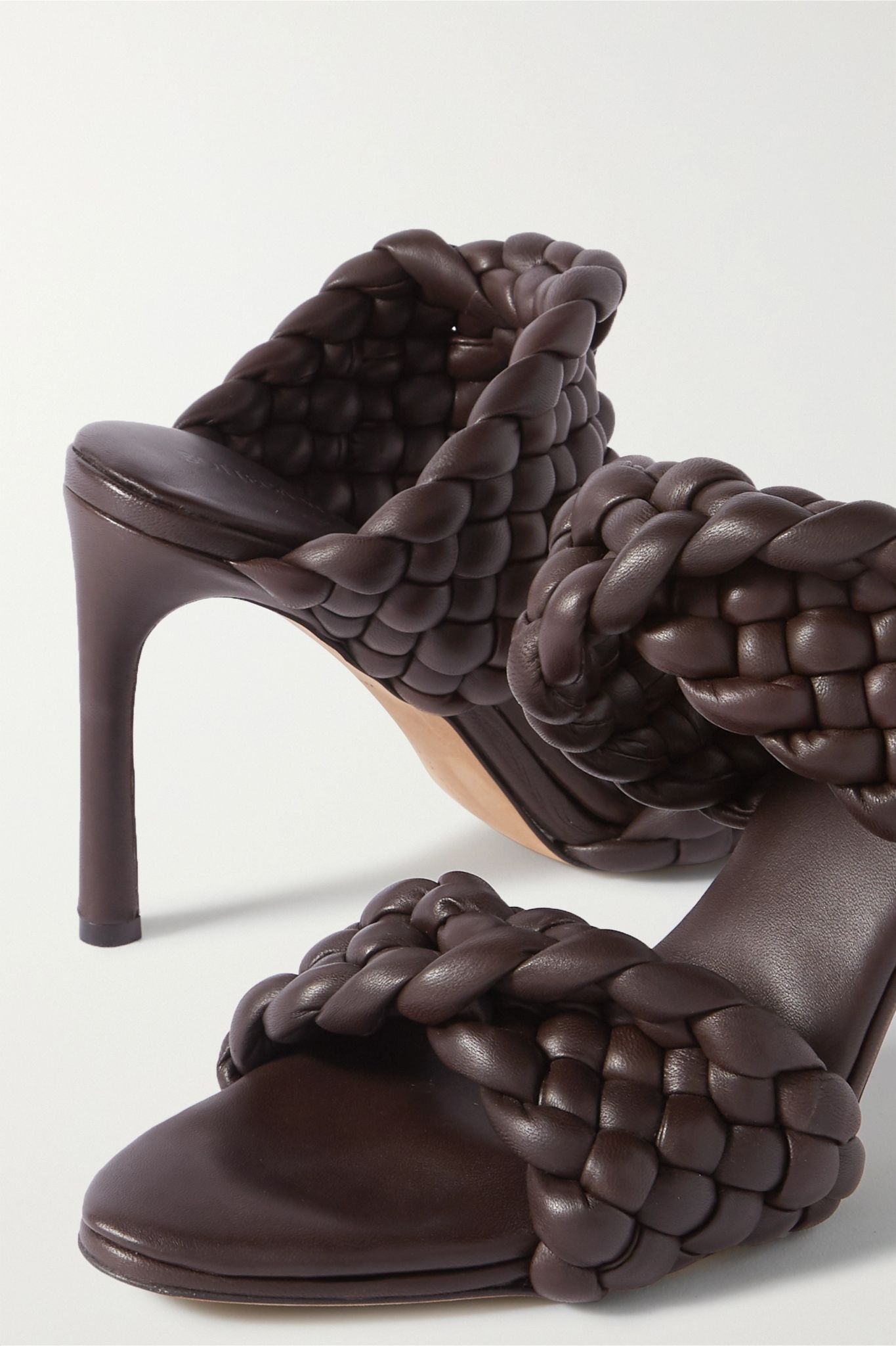 Intrecciato quilted leather mules - 5