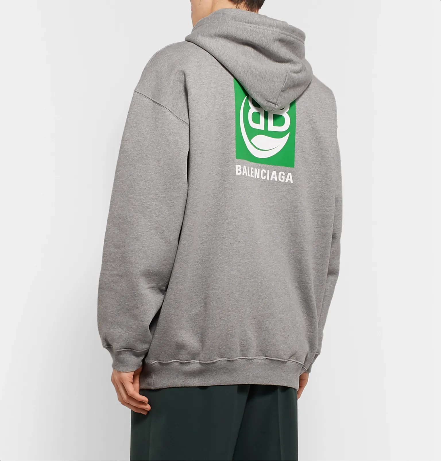 Oversized Logo-Print Fleece-Back Cotton-Jersey Hoodie - 5