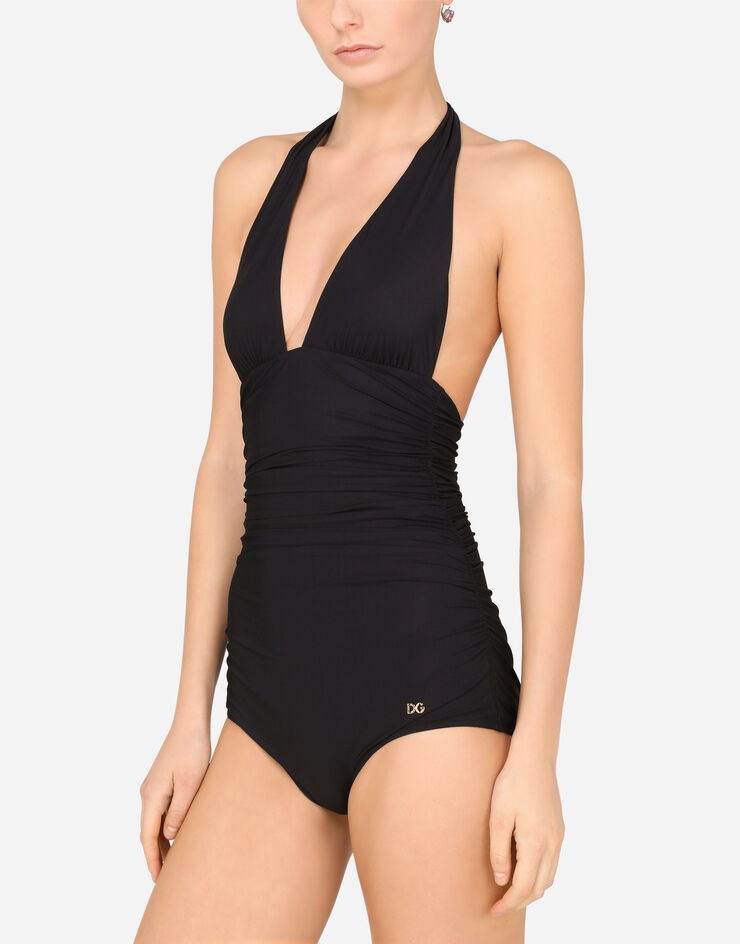 One-piece swimsuit with plunging neckline - 4