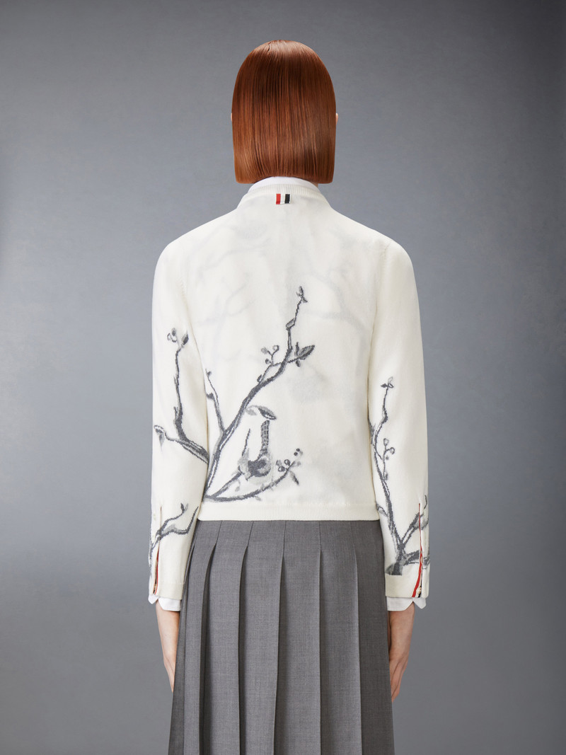 SCENIC BIRDS INTARSIA CASHMERE CARDIGAN 3