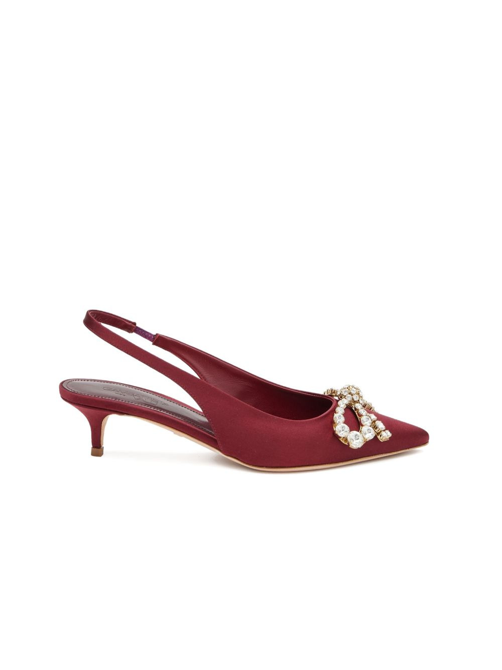 40mm crystal-embellished slingback pumps - 2