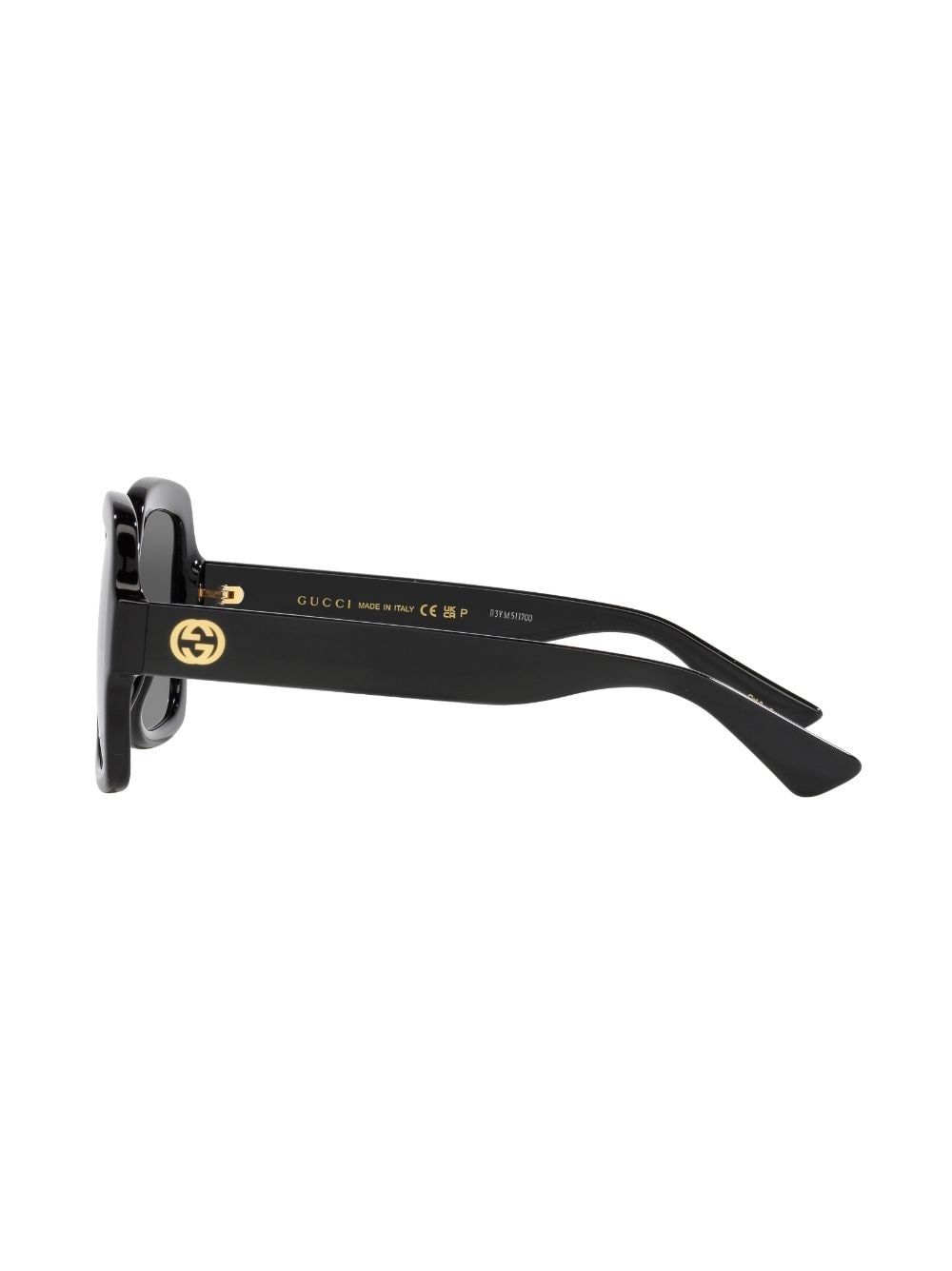 logo-plaque square-frame sunglasses - 4