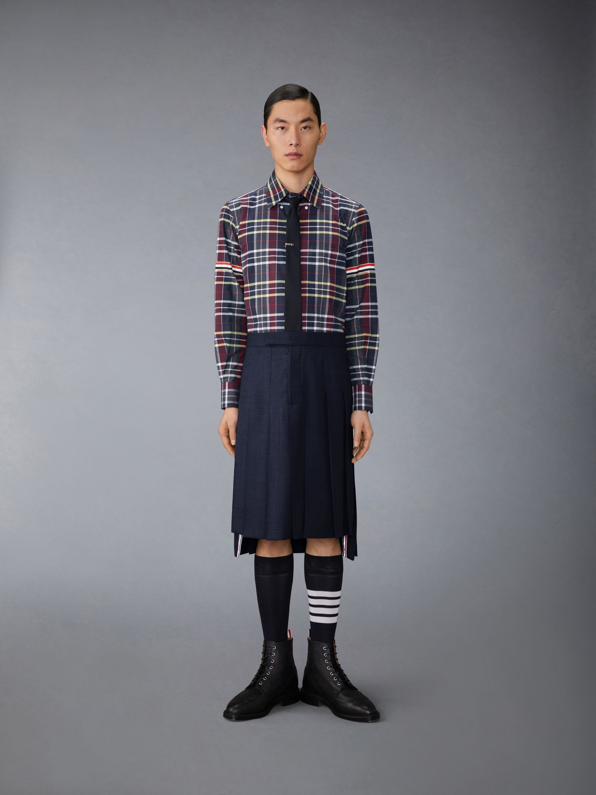 Hunting Tartan Cotton Flannel Armband Shirt - 4